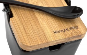 Konighoffer Pojemnik z łyżeczką 270 ml czarny 2