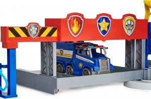 Spin Master Psi Patrol Big Truck Pups Wielki Garaż Truck Stop HQ + pojazd ciężarówka Chase 7