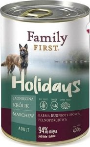 Family First FamilyFirst Jagnięcina+królik+marchew adult 400g 1