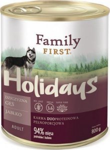 Family First FamilyFirst Dziczyzna+gęś+jabłko adult 800g 1