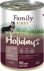 Family First FamilyFirst Dziczyzna+gęś+jabłko adult 400g 1