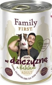 Family First FamilyFirst Bogata w dziczyznę+batat adult 400g 1