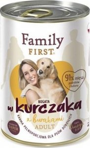 Family First FamilyFirst Bogata w kurczaka+burak adult 400g 1