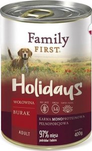 Family First FamilyFirst Wołowina+burak+monoproteina adult 400g 1