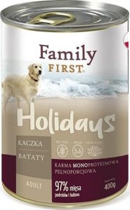 Family First FamilyFirst Kaczka+batat+monoproteina adult 400g 1