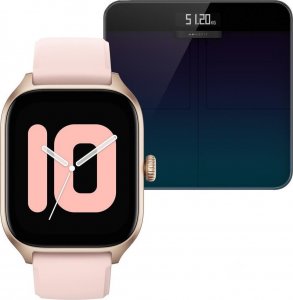 Smartwatch Amazfit GTS 4 Rosebud Pink + Waga Smart Scale 1