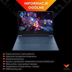 Laptop HP Victus 15-fa0115nw i5-12450H / 16 GB / 512 GB / W11 / RTX 3050 Ti (715S6EA) 19