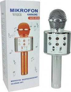 Mikrofon W&K Mikrofon zabawkowy JYWK369-2 srebrny 1