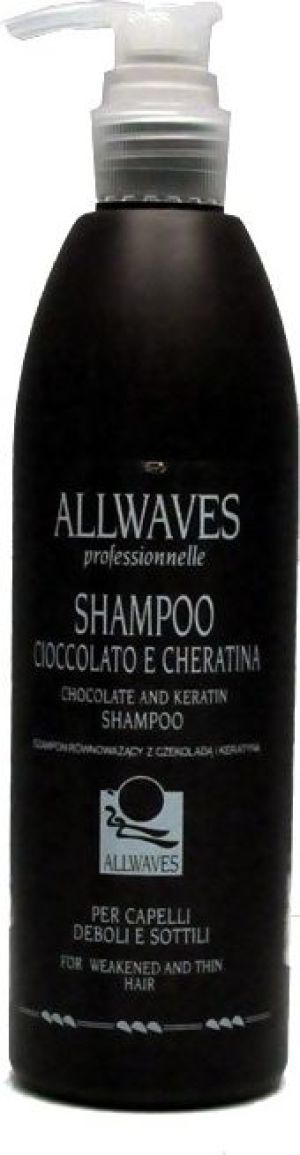 Allwaves Czekoladowy szampon odbudowujący z keratyną 1000 ml 1