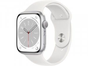 Smartwatch Apple Watch 8 GPS 45mm Silver Alu Sport Biały  (MP6N3EL/A) 1