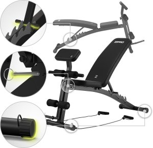 Ławeczka do ćwiczeń Volume z prasą do nóg i modlitewnikiem 9