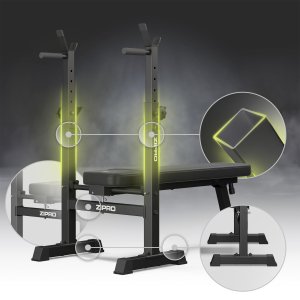 Ławka prosta pod sztangę Zipro Core (składana) 8