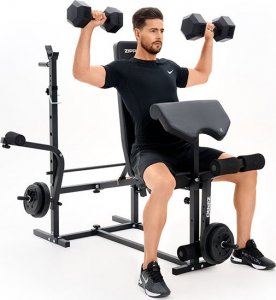 Ławeczka pod sztangę z modlitewnikiem, prasą do nóg i prasą do rozpiętek Zipro Ripped 7