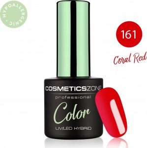 Cosmetics Zone Lakier hybrydowy hipoalergiczny czerwony koralowy 7ml - Coral Red 161 2