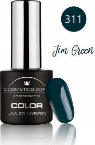 Cosmetics Zone Lakier hybrydowy ciemny zielony 7ml - Jim Green 311 2