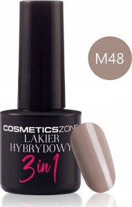 Cosmetics Zone Lakier hybrydowy 3w1 kolor popielaty szary - M48 1