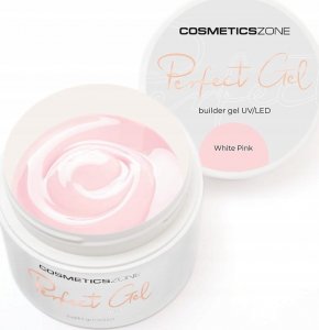 Cosmetics Zone Żel do przedłużania paznokci mlecznoróżowy UV LED White Pink 50ml 1