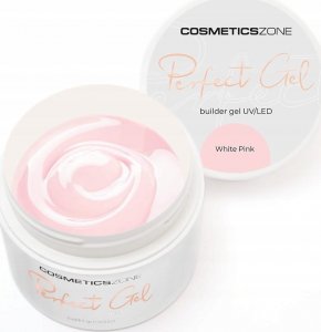 Cosmetics Zone Żel do przedłużania paznokci mlecznoróżowy UV LED White Pink 15ml 1