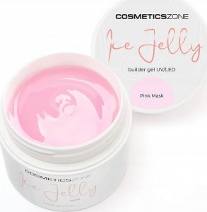 Cosmetics Zone Żel do przedłużania paznokci UV LED galaretka ICE JELLY mlecznoróżowy - Pink Mask 15ml 1