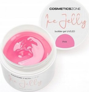 Cosmetics Zone Żel do przedłużania paznokci UV LED galaretka ICE JELLY przezroczysty róż - Pink 5ml 1