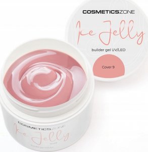 Cosmetics Zone Żel do przedłużania paznokci UV LED galaretka ICE JELLY brudny różowy - Cover 9 - 15ml 1