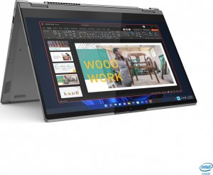 Laptop Lenovo Lenovo ThinkBook 14s Yoga G2 IAP 21DM - Flip-Design - Intel Core i7 1255U / 1.7 GHz - Win 11 Pro - Iris Xe Graphics - 16 GB RAM - 512 GB SSD NVMe - 35.6 cm (14") IPS Touchscreen 1920 x 1080 (Full HD) - Wi-Fi 6 - Dual Tone Mineral Gray - kbd: 3