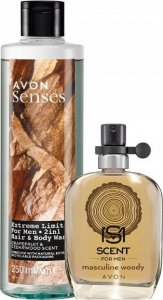 Avon AVON WODA SCENT MASCULINE WOODY 30 ML + ŻEL EXTREM 1