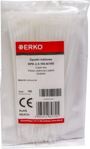 Organizer Erko Opaska zaciskowa biała OPK 160/2,5 op.100szt ERKO 1