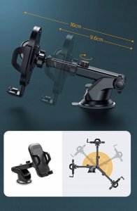 Uchwyt na TELEFON do samochodu, na szybę, kokpit 6