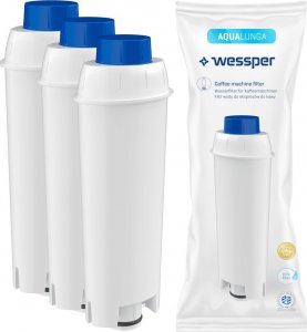 Wessper 3x Filtr wkład wody Wessper AquaLunga do ekspresów DeLonghi (zamiennik SER3017 DLS C002) 1