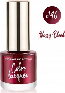 Cosmetics Zone Lakier do paznokci klasyczny - czerwony metaliczny 7ml - Glossy Blood C146 2