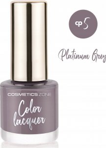 Cosmetics Zone Lakier do paznokci klasyczny - ciemny szary 7ml - Platinum Grey CP5 2