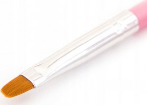 Cosmetics Zone Pędzelek do żelu koci języczek - 1 szt. No.6 - różowy 2