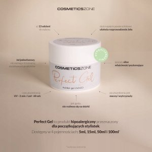 Cosmetics Zone Żel do przedłużania paznokci UV LED przezroczysty - Clear 5ml 2