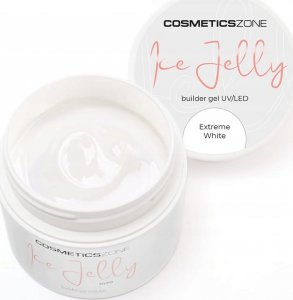 Cosmetics Zone Żel do przedłużania paznokci UV LED galaretka ICE JELLY biały - Extreme White 5ml 1