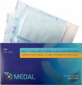 Medal Samoprzylepne torebki do sterylizacji foliowo-papierowe 90x135mm 200sztuk 1