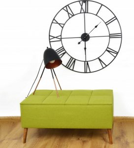 DUŻY METALOWY ZEGAR ŚCIENNY 80 CM CZARNY 4