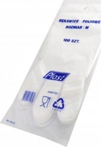 PLAST Rękawice foliowe jednorazowe M 100 szt 2