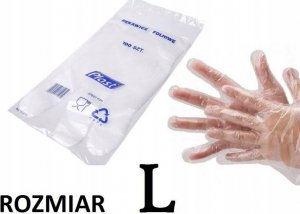 PLAST Rękawiczki jednorazowe foliowe r. L 100 szt. 1
