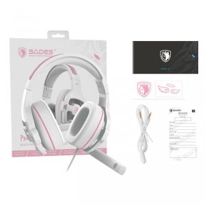 Słuchawki Sades Ppower Różowe (SA-726) 7