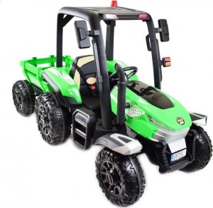 Super-Toys Duży traktor z przyczepą 24V, 4X4 JAKOŚĆ/BLT206 2