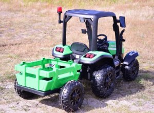 Super-Toys Duży traktor z przyczepą 24V, 4X4 JAKOŚĆ/BLT206 22