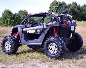 Super-Toys MEGA BUGGY UTV POLICJA TURBO R FOX DLA 2 DZIECI 4X200 W, 24V, SUPER MOC, WSPOMAGANIE/XB2118 18