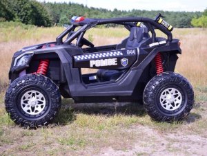 Super-Toys MEGA BUGGY UTV POLICJA TURBO R FOX DLA 2 DZIECI 4X200 W, 24V, SUPER MOC, WSPOMAGANIE/XB2118 19