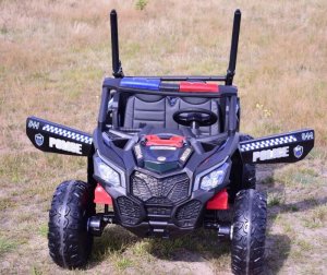Super-Toys MEGA BUGGY UTV POLICJA TURBO R FOX DLA 2 DZIECI 4X200 W, 24V, SUPER MOC, WSPOMAGANIE/XB2118 20
