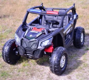 Super-Toys MEGA BUGGY UTV POLICJA TURBO R FOX DLA 2 DZIECI 4X200 W, 24V, SUPER MOC, WSPOMAGANIE/XB2118 23