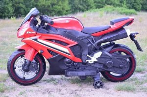 Super-Toys WIELKI MOTOR NA AKUMULATOR - GAZ W MANETCE, HAMULEC, ŚWIECĄCE KOŁA - SUPER JAKOSĆ/SD-R6 14