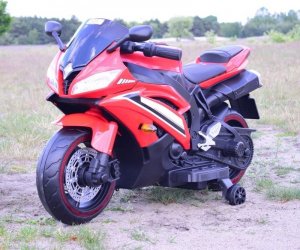 Super-Toys WIELKI MOTOR NA AKUMULATOR - GAZ W MANETCE, HAMULEC, ŚWIECĄCE KOŁA - SUPER JAKOSĆ/SD-R6 15