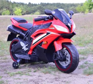 Super-Toys WIELKI MOTOR NA AKUMULATOR - GAZ W MANETCE, HAMULEC, ŚWIECĄCE KOŁA - SUPER JAKOSĆ/SD-R6 16