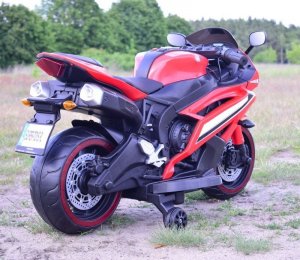 Super-Toys WIELKI MOTOR NA AKUMULATOR - GAZ W MANETCE, HAMULEC, ŚWIECĄCE KOŁA - SUPER JAKOSĆ/SD-R6 10